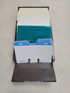 Rolodex V-Glide GL-24 con divisores y más de 200 tarjetas de índice negro vintage - Imagen 1 de 6