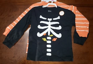 2 CAMISAS HALLOWEEN NUEVAS CON ETIQUETAS 18 meses rayas naranjas negras RIB JAGE vientre caramelo - Imagen 1 de 1