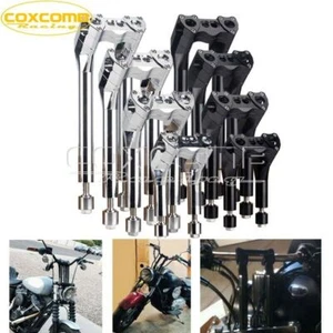 6" 8" 10" 12" inch Tall Handlebar Riser Kit for Harley Softail Dyna 1-1/8" Clamp - Picture 1 of 52
