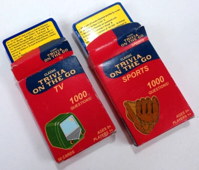 *READ* 2005 Classic Trivia On The Go X 2 TV & Sports 1000 Kid’s Trivia Questions - Image 1 of 3