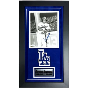 Foto autografata 8x10 Fernando Valenzuela Los Angeles Dodgers incorniciata firmata JSA - Foto 1 di 7
