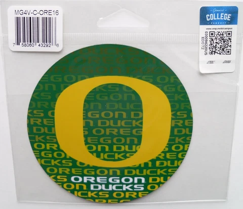 NCAA 1 Pair Oregon Ducks Magnets 4" Diameter Cover