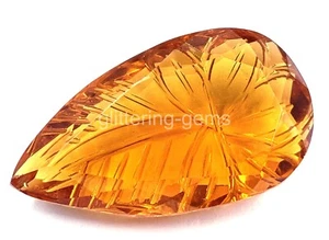 117.55 Ct Citrine Pear Cut IGL Hand Craft Design Transparent Loose Gemstone 25P - Picture 1 of 8