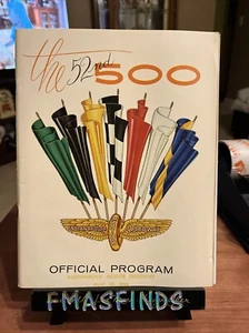 P3 1968 Oficial Indianapolis 500 Race Program Bobby Our - Imagen 1 de 2