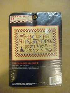 Dimensions NEW 6797 CHECKERBOARD ABC'S Counted Cross Stitch Debbie Mumm 1998 NEW - Picture 1 of 7