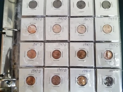 ☆1 COIN FROM ALBUM☆ 1947 D LINCOLN WHEAT CENT UNCIRCULATED (SURFACE MARKS) - Image 1 of 3