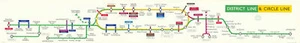 District & Circle Lines carriage diagram 679/2486M/2,000 (R) 185x26cm 1979 map - Picture 1 of 1