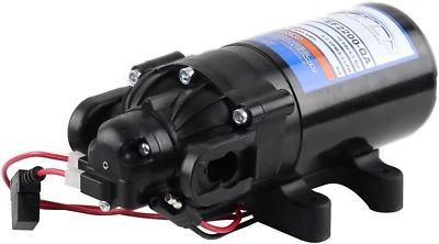 Bomba de diafragma Everflo EF2200-QA-BOX 2,2 GPM 12 V - Puerto de conexión rápida, negro Foto 1 de 4