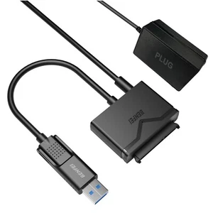 Schneller USB 3.0 zu SATA Adapter mit 12V Netzteil - Ideal für Speicher-Upgrades - Bild 1 von 2