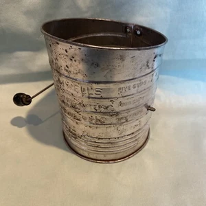 Vintage Bromwell's 5 Cup Measuring Sifter Tin Farmhouse Decor Cottagecore - Picture 1 of 6