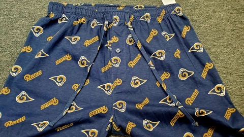 LOS ANGELES RAMS NFL PAJAMA PANTS SLEEPWEAR ADULT MENS MEDIUM NWT Cover