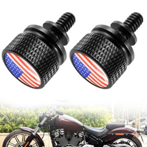 Knurled Fender Seat Bolt Fit For Harley Touring Softail Street Glide - Picture 1 of 15