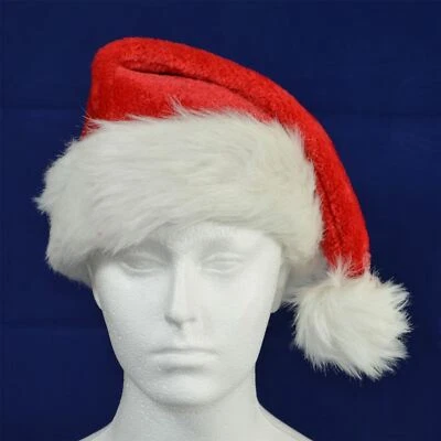 SHATCHI Father Christmas Santa Hat Party Deluxe Fancy Dress Accessories Stocking Fillers