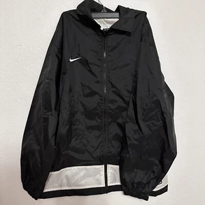 Nike Rain Jacket Windbreaker Youth Black/Silver Size XL - Picture 1 of 7