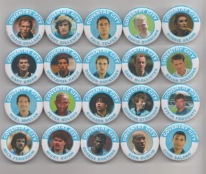COVENTRY CITY FC LEGENDS BADGES X 46 38mm In Size - Picture 1 of 3