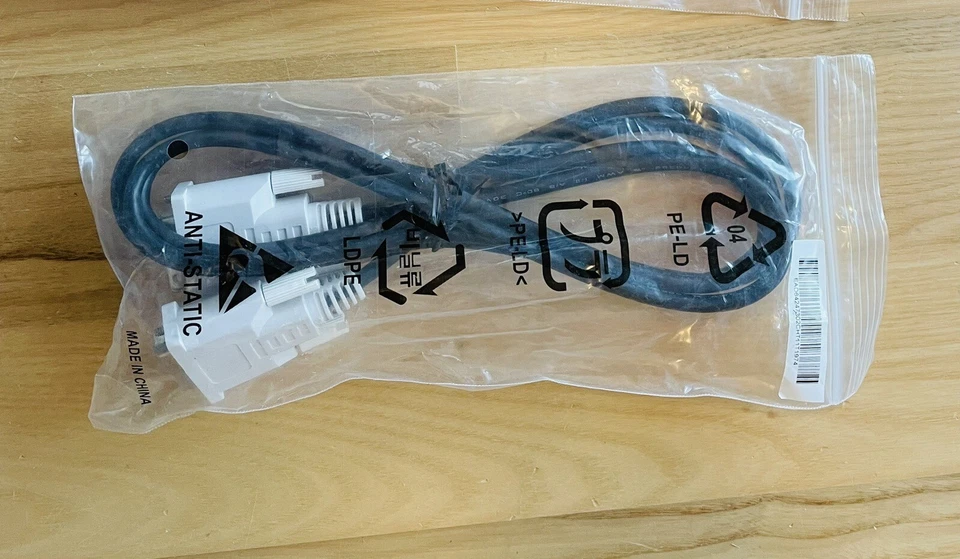 2m DVI auf DVI Kabel Monitorkabel Single Link Ferritkerne 18+1 pol. schwarz - Bild 1 von 1