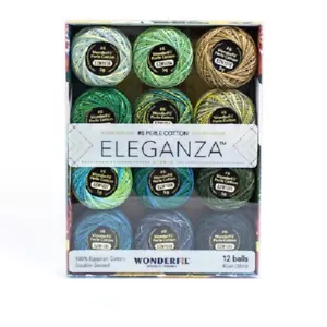Juego de 12 bolas Wonderfil Eleganza 100 % algodón egipcio - variado - prado - Imagen 1 de 1