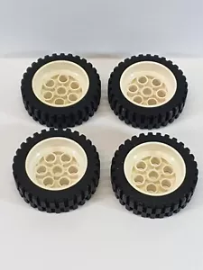 Lego® 2695c01 Reifen Felge weiß White Wheel 30mm D. x13mm 13x24 Tire 4 Stück - Picture 1 of 1