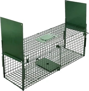 Gabbia Trappola per Animali Vivi 80 Cm Trappola Animali Grandi Interno/Esterno - Foto 1 di 12