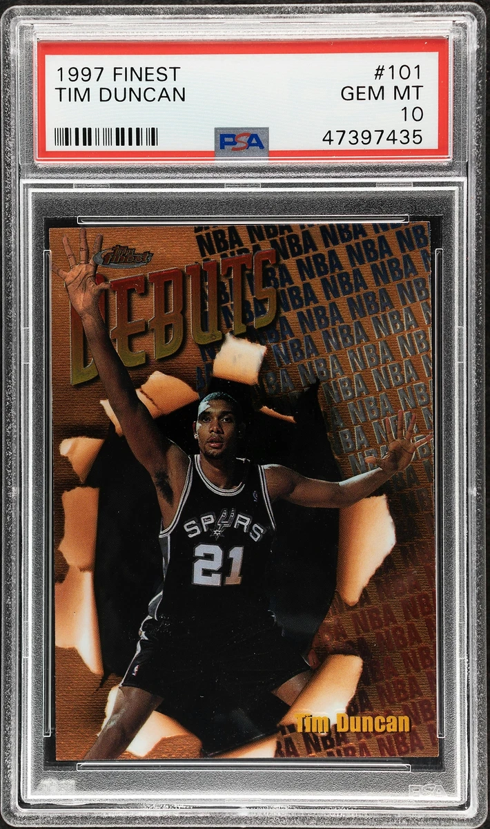 Tim Duncan 10 Graded Rookie Basketball Trading Cards & Accessories
