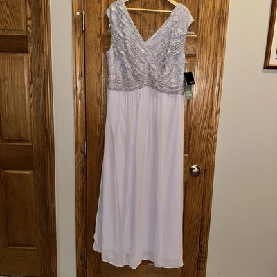Sequin Maxi Dress Formal Plus Size 22W Bridesmaid Chiffon Fairy Dusty Lavender - Image 1 of 4