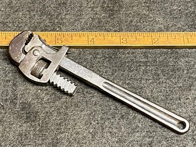 "Llave para pipa bebé vintage estilo Stillson junto al lago 6"" todo acero EE. UU." Foto 1 de 4