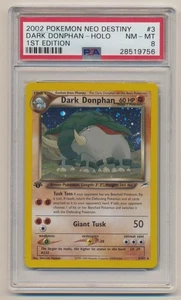 PSA 8 Pokemon Neo Destiny 1st Edition Holo Rare Dark Donphan 3/105 NM/MINT! - Picture 1 of 2