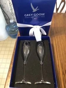 Grey Goose Acrylic Champagne Flutes - Picture 1 of 5