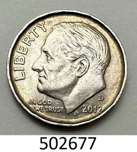 2012 United States D-Dime - Multiple Error * Rimmed * No Reeded Edge * - Picture 1 of 9