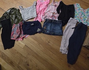 4t Or 4/5 Girls Lot Shirts, Shorts, Pants, Skirt And A Leotard! - Picture 1 of 5