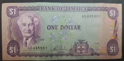 Jamaica 1985 1 dólar P68Aa AD495961. Foto 1 de 2