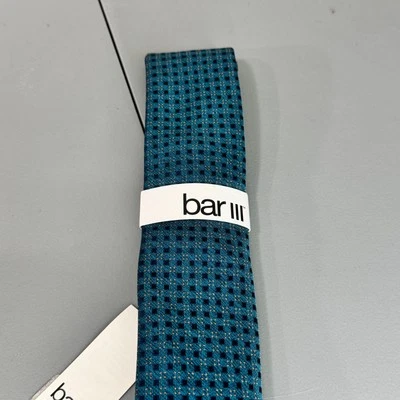 Corbata Bar III para hombre micro verde azulado estrecha nueva con etiquetas precio de venta sugerido por el fabricante 55 USD Foto 1 de 4