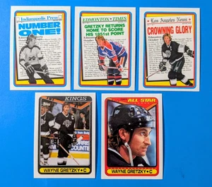 1990-91 Topps Wayne Gretzky... Set Of 5 Cards # 1, 2, 3,120, 199  ( *D Version ) - Imagen 1 de 3