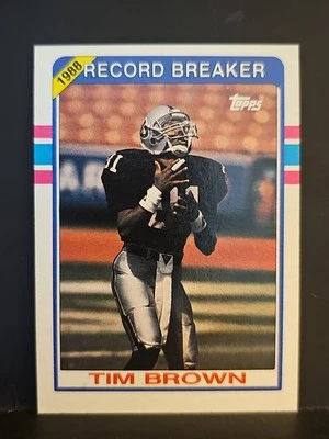 1989 Topps #2 Tim Brown RB HOF RAIDERS  - Image 1 of 2
