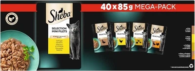 SHEBA Adult Katzenfutter nass 40x85g Portionsbeutel Geflügel Variation in Sauce - Bild 1 von 4