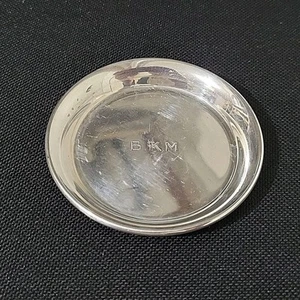 Posavasos/plato/cenicero vintage Cartier de plata de ley 925, plato B.K.M monograma - Imagen 1 de 12