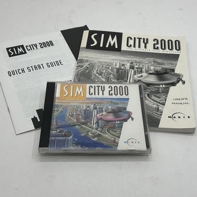 Sim City 2000 Windows PC CD-Rom Video Games EA Games w/ Guide & Manual - Image 1 of 4