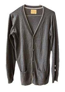 Hope & Henry Strickjacke Pullover Damen Bio Baumwolle Ellenbogen Patches grau Small - Bild 1 von 6