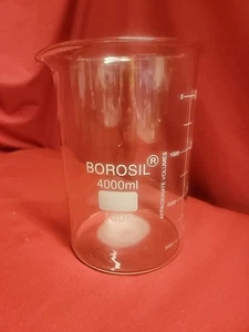 BOROSIL Glass 4000ml Glass Beaker - Picture 1 of 5