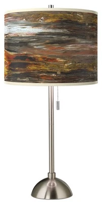 Embracing Change Giclee Brushed Nickel Table Lamp Foto 1 de 4