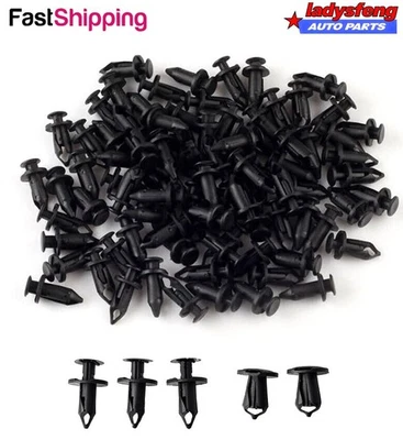 100 Pcs Plastic Mixed Fairing Body Trim Panel Fastener Clips Plug-Kit Parts - Imagem 1 de 4