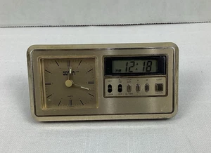 Vintage Gemini Desk Alarm Clock Digital and Analog, Tested- Works - Picture 1 of 13