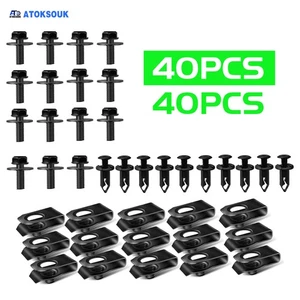 40pcs For Hyundai SANTA FE Splash Shield Skid Plate Body Bolts U-nut Clips - Picture 1 of 11