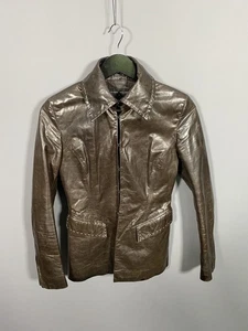 Chaqueta KAREN MILLEN CUERO - Talla UK10 - Marrón - Excelente Estado - Mujer’s - Imagen 1 de 3