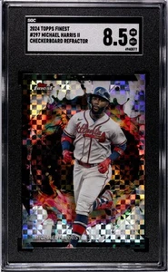 2024 Topps Finest Checkerboard Refractor Michael Harris II #297 SGC 8.5 - Picture 1 of 2