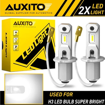 AUXITO H3 LED Fog Light Bulbs Conversion Super Brighter Canbus White/Yellow EOA - image 1 of 4