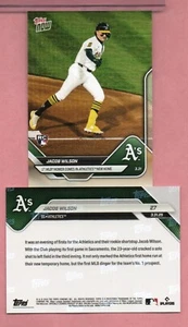 Jacob Wilson 2025 Topps NOW Rookie 1st Homer In New Home RC A's #27 - Picture 1 of 1