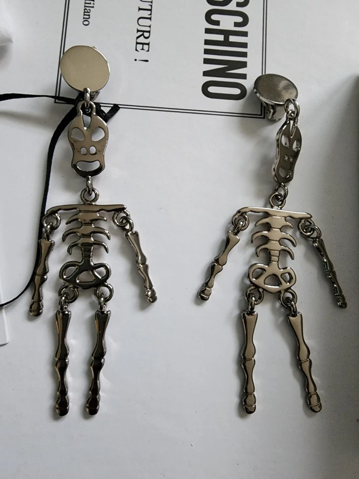 MOSCHINO- 2020 Silver Skeleton Earrings