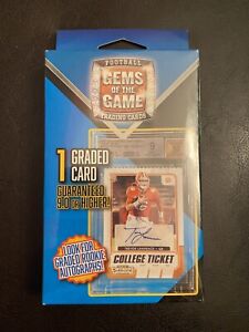 2021-22 Gems Of The Game Football Sealed Box!! 1 Graded Card 9.0 Or Higher!