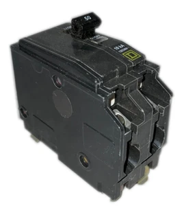 Square D QO25035 Circuit Breaker, 2-Pole, 50 Amp, Plug in, 120/240Vac, 50 °C - Picture 1 of 5